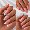 Pink acrylic nails