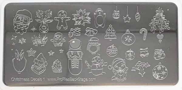 Christmas Decals 1 PF Stamping Plate