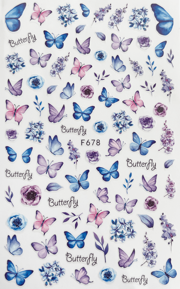 nail decal on sheet