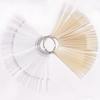 nail swatch tips natural and clear coffin shape