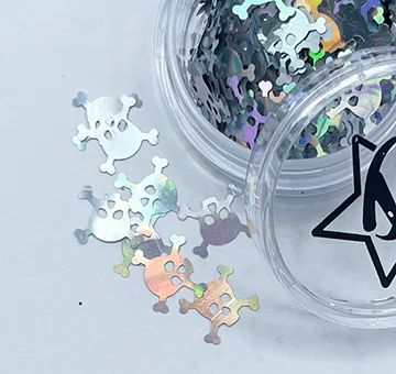 Holographic Skull Confetti ☠️