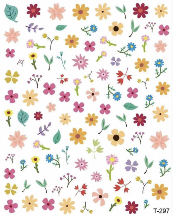 Flower Nail Decals