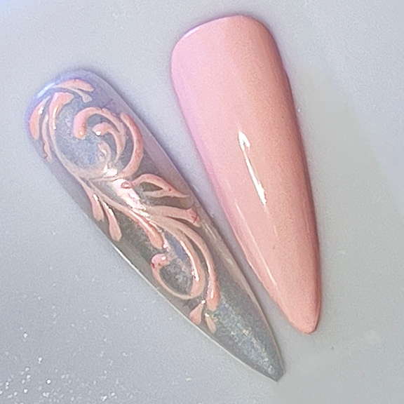 pastel peach frosting gel paint