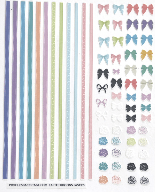 Easter ribbons nail decals