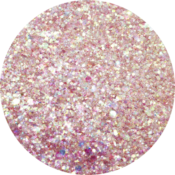 iridescent pink glitter
