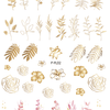 Gold nail decals