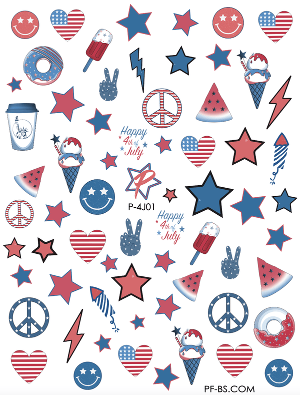 Fourth of July Nail Decals