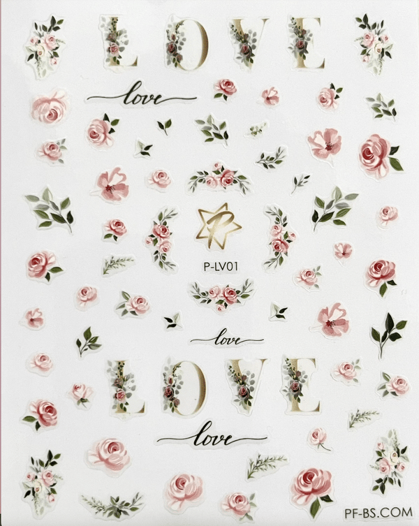 Valentines nail decals
