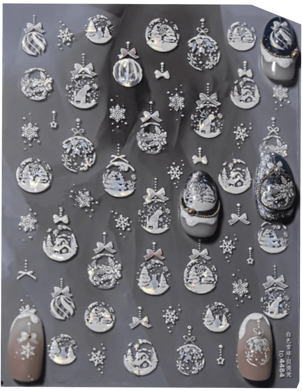 snow globe nail decal
