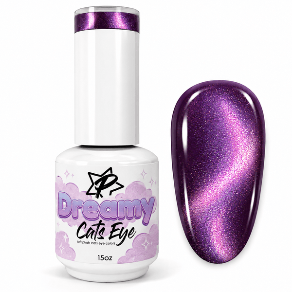 Lullaby, dreaming, cats eye, soft, purple, cats, eye gel polish